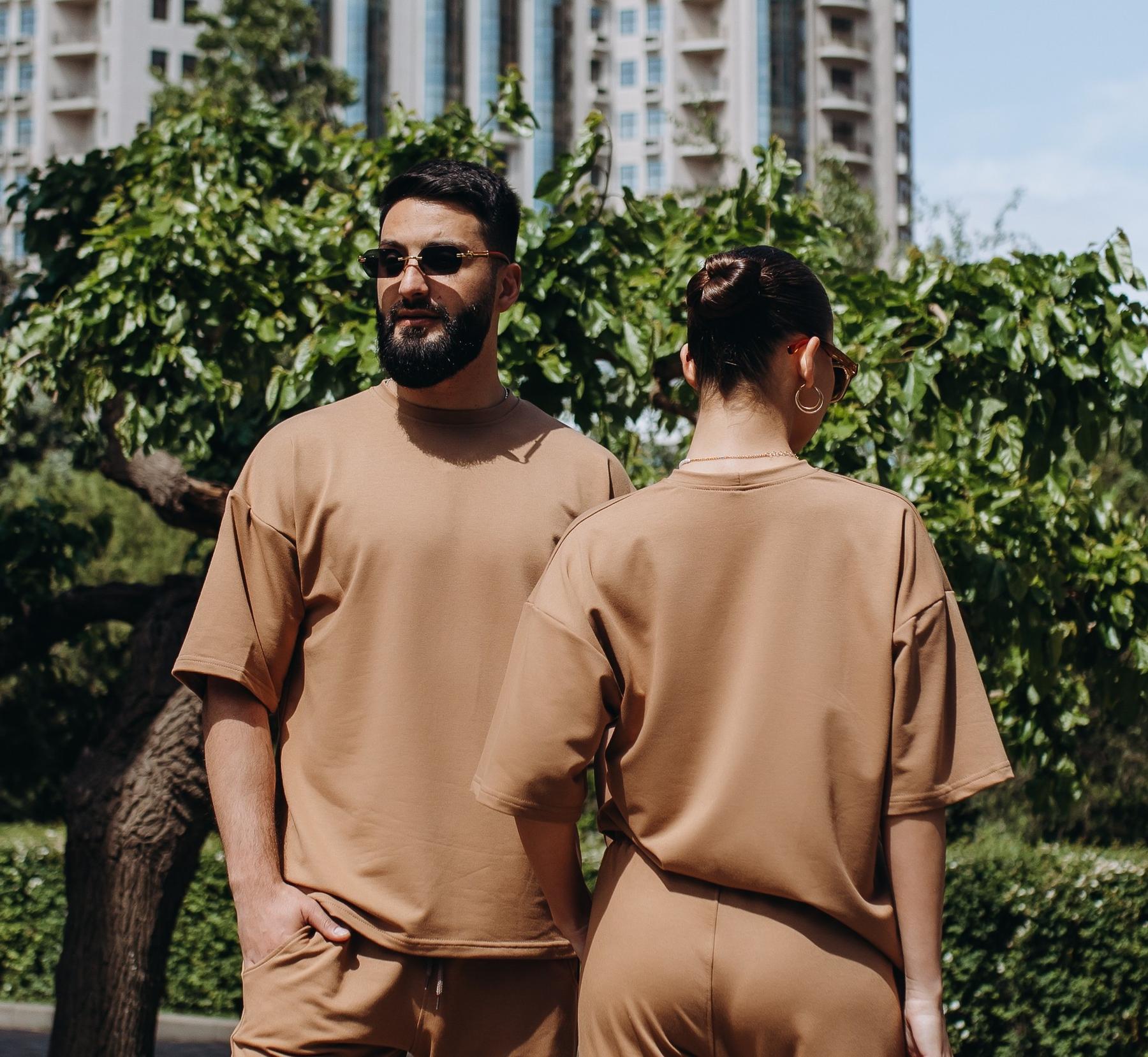 Футболка унісекс oversize MM (бежева)