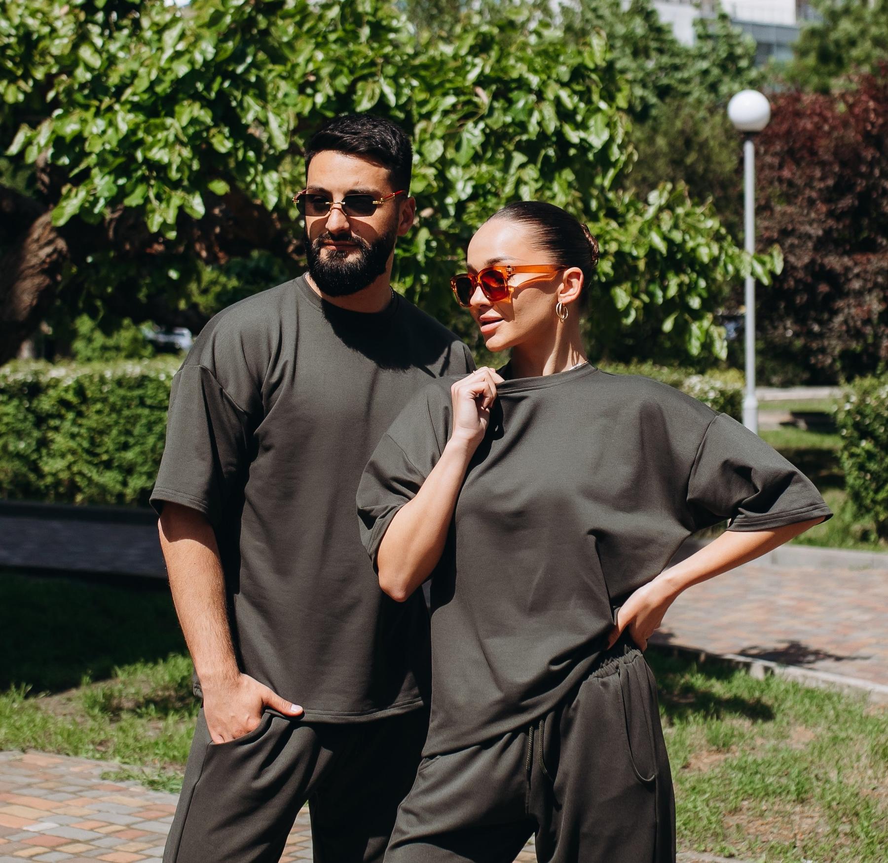 Футболка унісекс oversize MM (хакі)