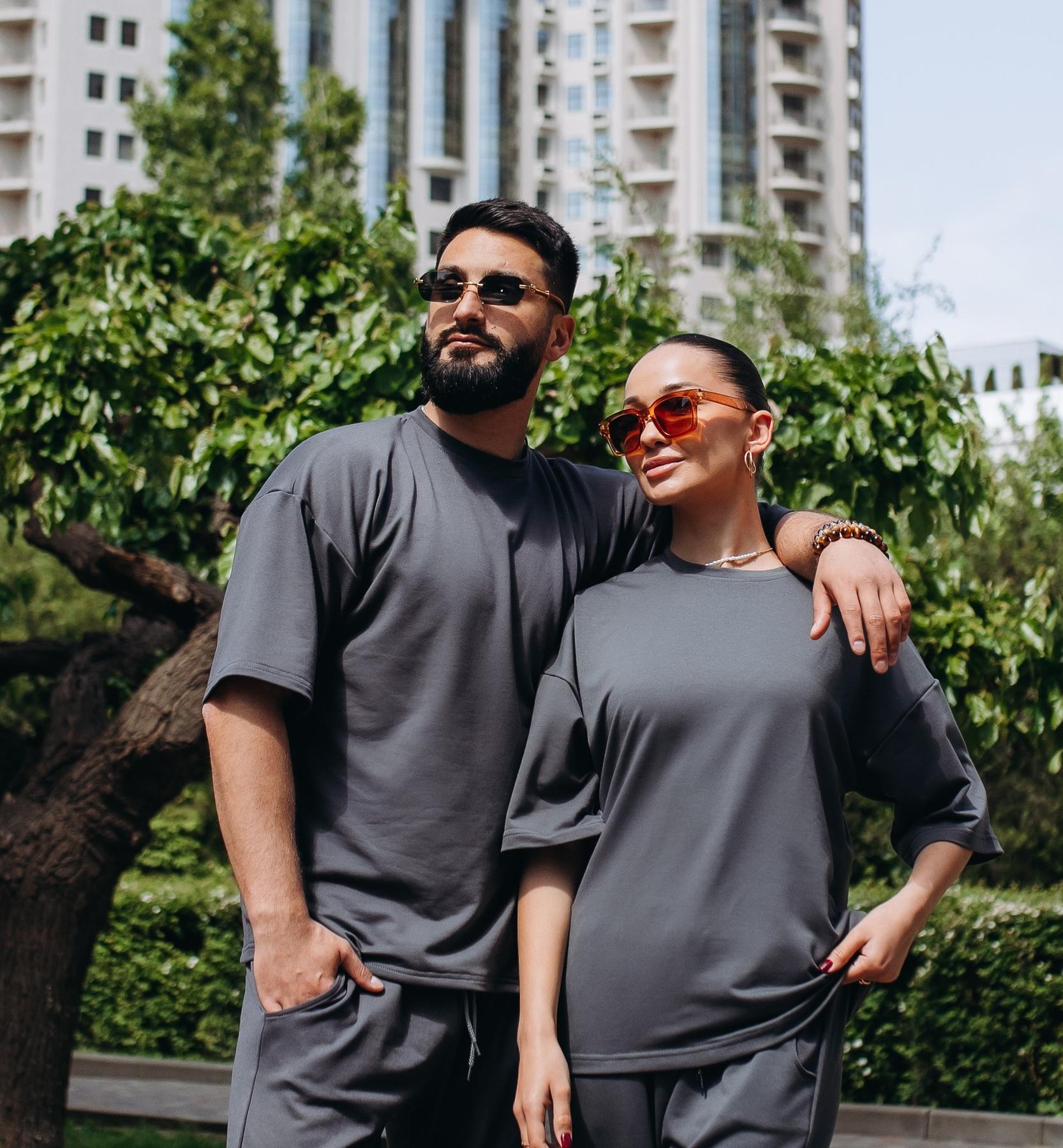 Футболка унісекс oversize MM (графіт)