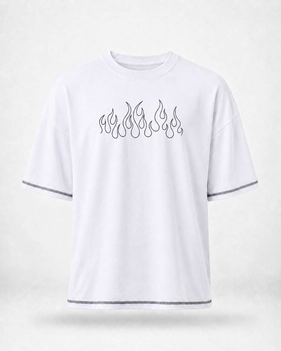 Оверсайз футболка Fire (біла)